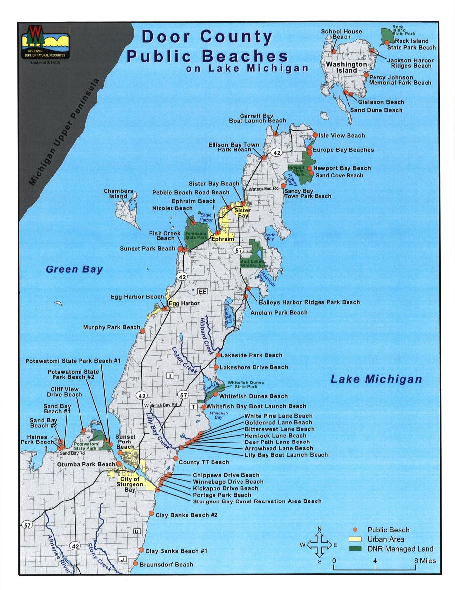 Door County Parks Map